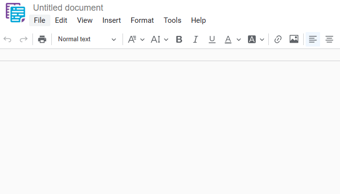 Creating a new document in docu2.me
