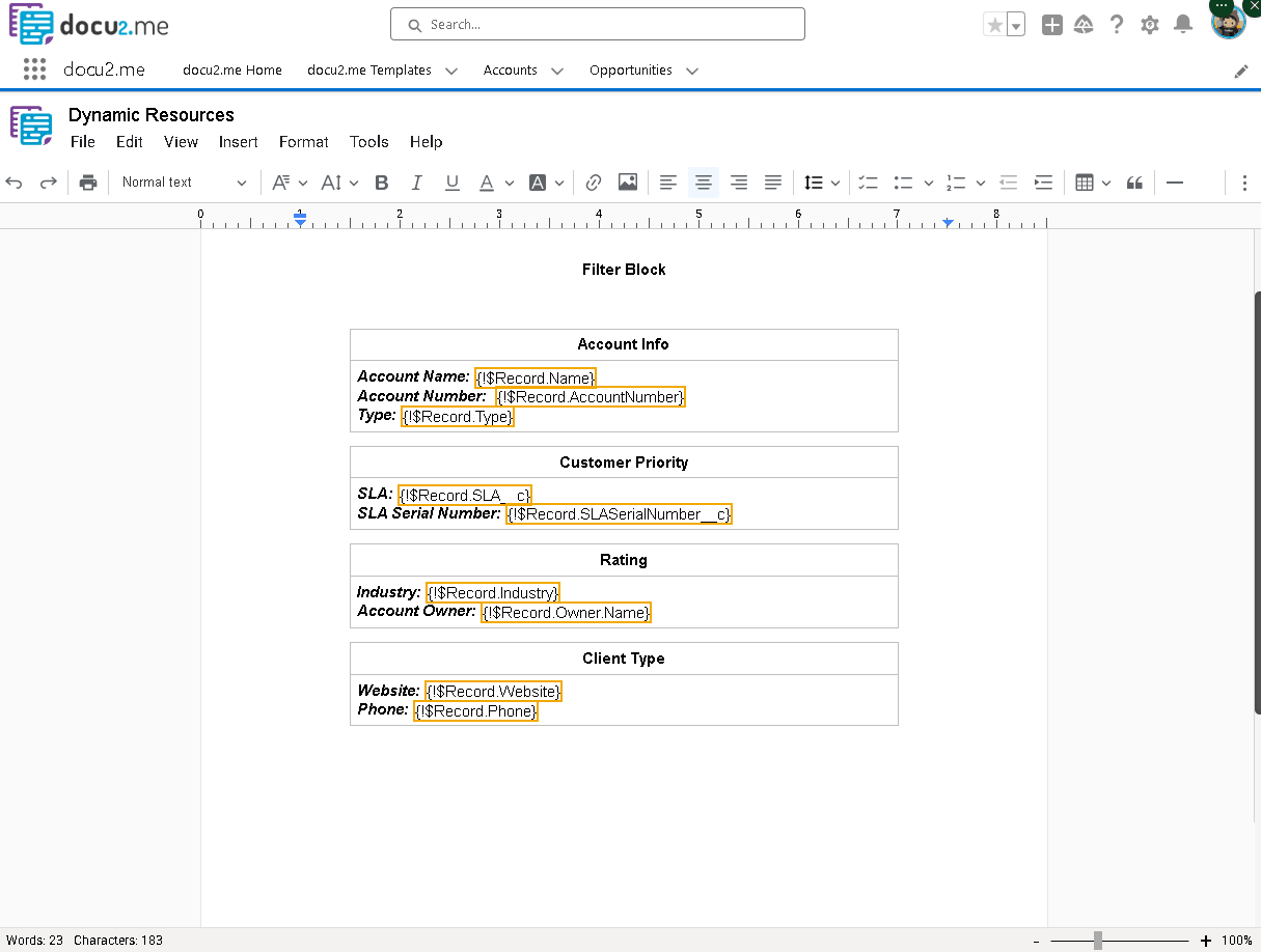 Animation showing the process of applying filter blocks to tables
