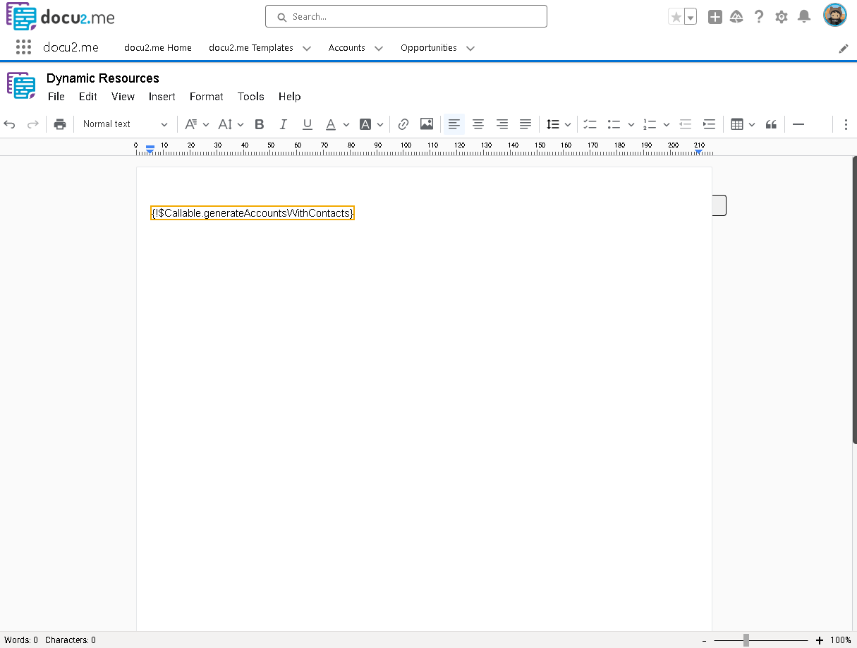 Previewing the document with the Callable results