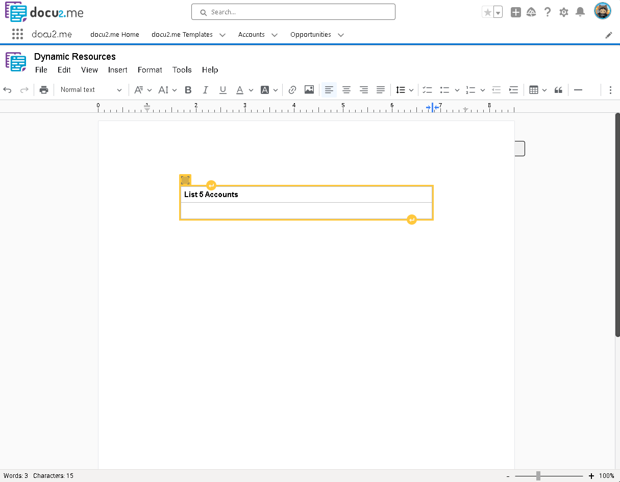 Configuring the Account dataset in Resource Manager